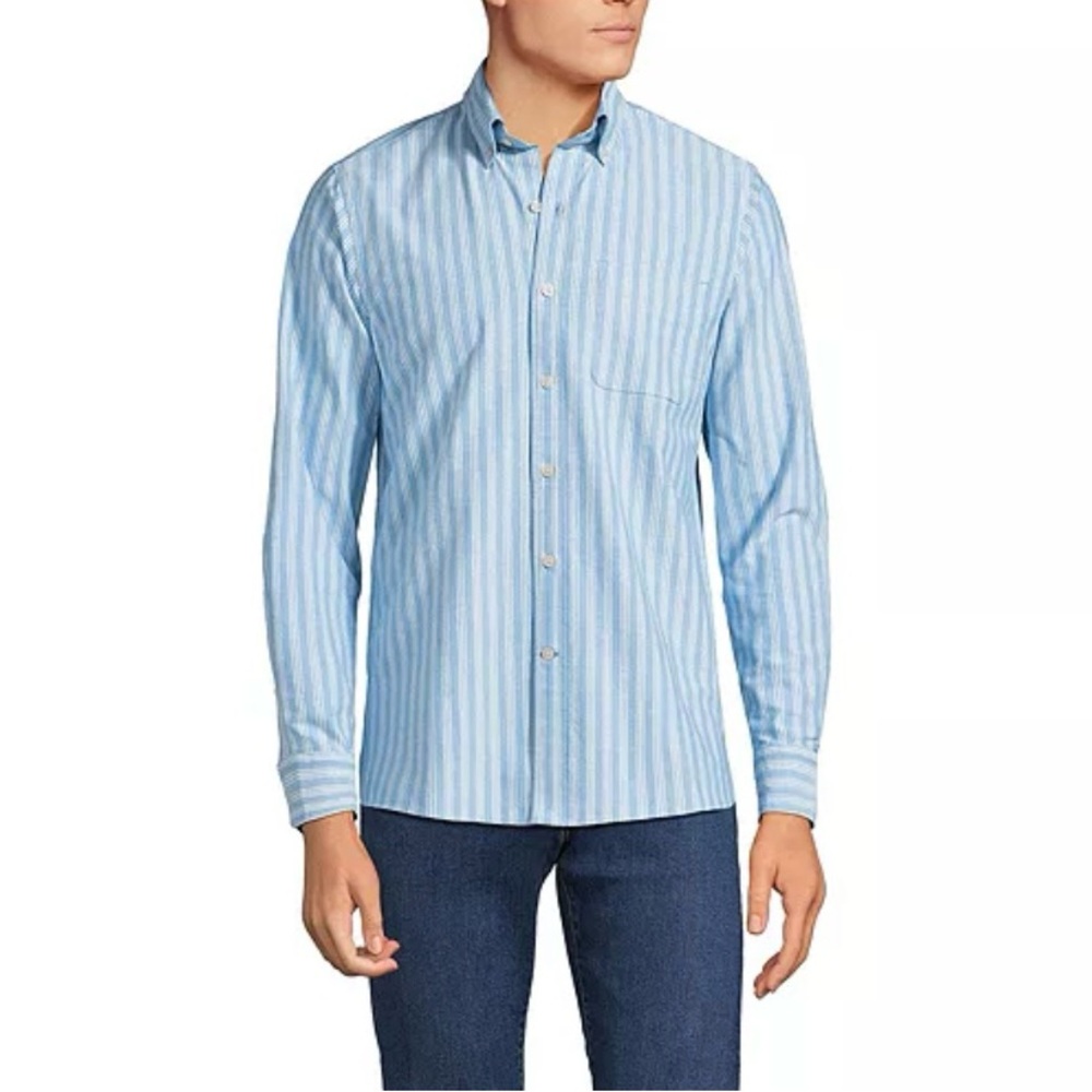 TWO Land’s End Men’s Traditional Fit Sail Rigger Oxford
